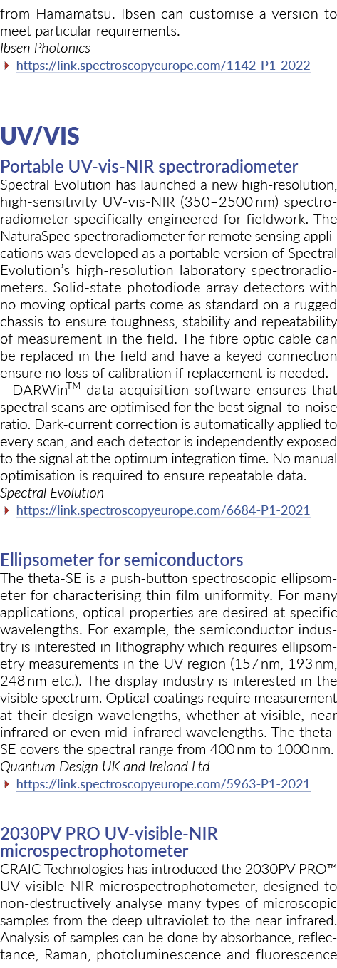 from Hamamatsu  Ibsen can customise a version to meet particular requirements  Ibsen Photonics   https:  link spectro   