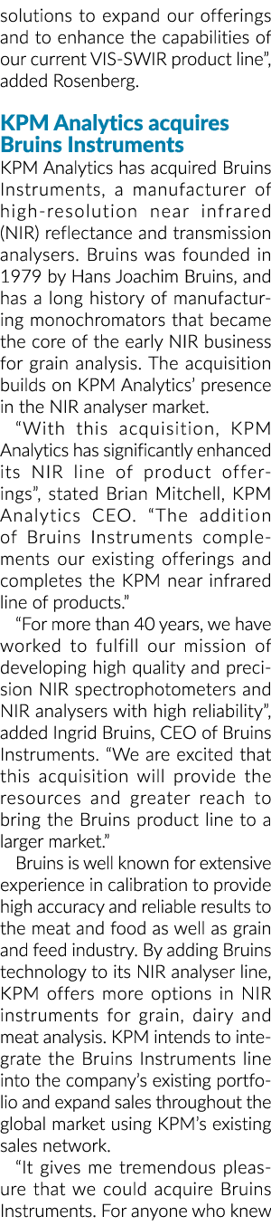 solutions to expand our offerings and to enhance the capabilities of our current VIS-SWIR product line , added Rosenb   