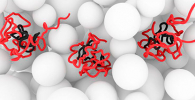 Depiction of the state of the protein α-synuclein in living, healthy cells. Credit: Philipp Selenko